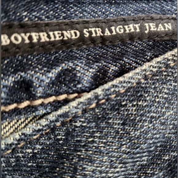 Abercrombie & Fitch Sequin Destroyed Boyfriend Straight Leg Jeans Size 26 - Picture 8 of 10